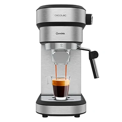 Image de Cecotec Cafetière Expresso Cafelizzia 790 Steel Duo. 1350 W, Espressos et Cappuccinos, Thermoblock, 20 Bars, Mode Auto 1 2 Cafés, Buse Vapeur Orientable, Accessoire Filtre pour Capsules