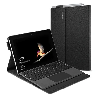 Image de Housse Spigen Stand Folio Microsoft Surface Go Noir Auto wake Pratique