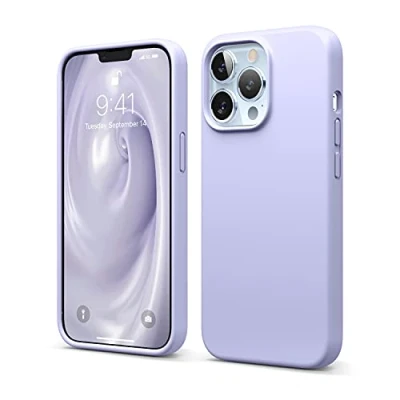Image de elago Coque Silicone Liquide Compatible avec iPhone 13 Pro (6.1&quot;), Case en Premium, Étui Protection Complète Cover Antichoc à 3 Structure, Microfibre Douce Empêche Les Rayures (Mauve)