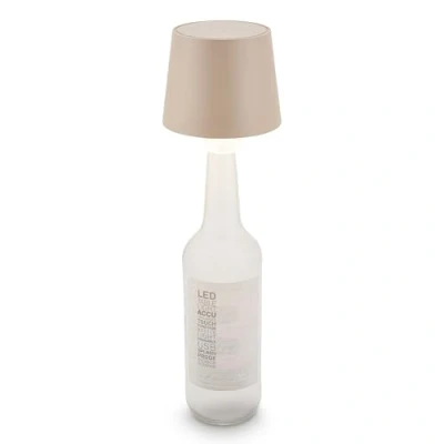 Image de BRILONER lampe bouteille LED sans fil, tactile, à intensité variable, couleur de lumière blanche chaude, chevet salon poser, 10,5x11,5 cm, beige