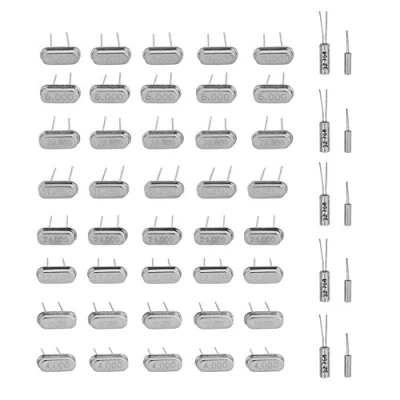 Image de 50 pcs 10 valeur Kit Assortiment Oscillateur à Quartz 32,768 kHz 24 MHz en Cristal de Bricolage