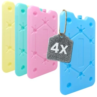 Image de com four® 4X Compresse Froide Extra Plate idéale pour Les glacières et Sacs isothermes Blocs réfrigérant Pack (4 pièces Moyen)