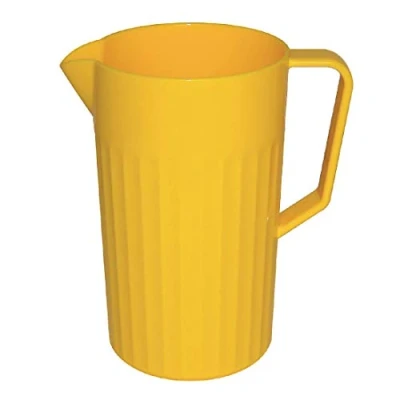 Image de Olympia Pichet jaune en plastique polycarbonate Kristallon CE278 de 1,4 litre, Réutilisable et pratiquement incassable