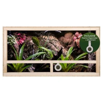 Image de Repiterra Terrarium Reptiles &amp; Batraciens En Bois OSB , Facile à Monter, Vivarium avec Aération Sur Les Côtés 100x40x40cm