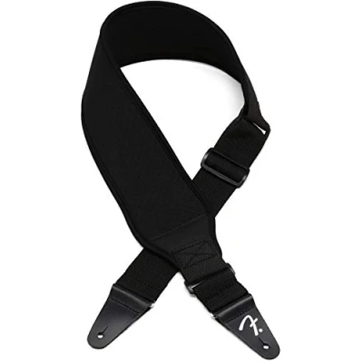 Image de Fender©&quot;Swell™&quot; Néoprène Sangle pour Guitare et Basse 7.5cm de large Couleur: Noir