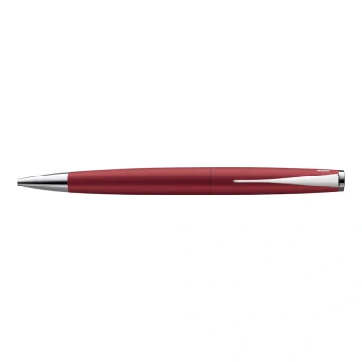 Image de Lamy studio royalred stylo à bille dans un élégant boîtier en acier inoxydable avec clip forme d&#039;hélice incl. recharge géante M 16 largeur de trait noir