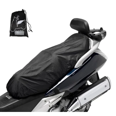 Image de Susy Shop Housse de selle universelle avec sac adaptable pour scooter moto Disponible en différentes tailles M L XL Maxi Accessoires (M:72 x 45 cm)