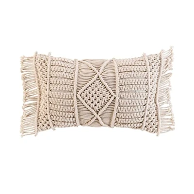 Image de douceur d&#039;intérieur, Coussin Déhoussable (30 x 50 cm) Macralina, Coton Macramé