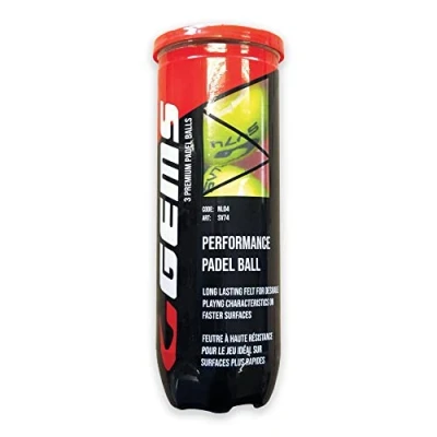 Image de GEMS NL04 Tubes Balles de Padel x3 Pièces Jaune