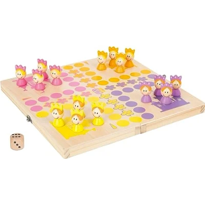 Image de Small Foot Ludo Princesses certifié FSC 100% bois, avec boîte de transport pratique pour les déplacements. Jouets, 11105, multicolore, Taille unique