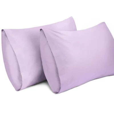 Image de Lirex Lot de 2 Taie Oreiller 40 x 80 cm，100% Coton, d&#039;oreiller Respirantes, Certification Oeko TEX, Violet