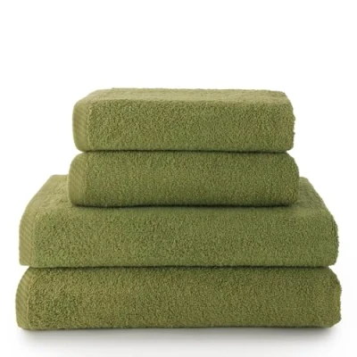 Image de Top Towel Plus Lot de 2 Serviettes Toilette et Bain ou Douche 100% Coton 400 g/m² Feuille