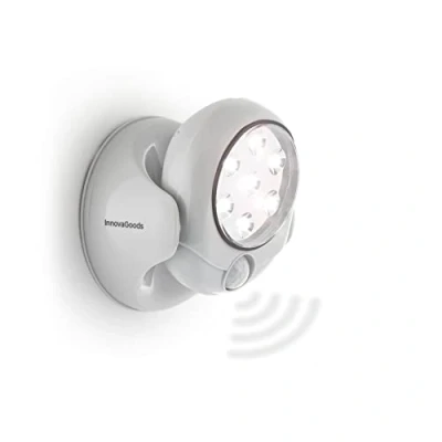 Image de InnovaGoods® Lampe LED avec capteur de mouvement Lumact 360 , lumière à degrés et design compact, Éclairage nocturne, idéal pour la maison le bureau.
