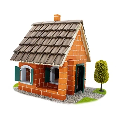 Image de Teifoc 5200 Kit de construction en pierre maison vacances, à construire soi même avec 320 composants, jouet éducatif pour enfants partir 8 ans, Montessori argile Mini briques
