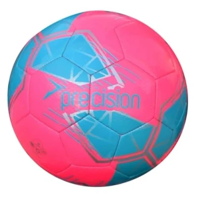 Image de Precision Fusion Mini Ballon de Football Haute Performance, Durable, Cousu à la Machine, doublé EVA 2 mm, léger 160 g, Rose, Officiel Taille 1