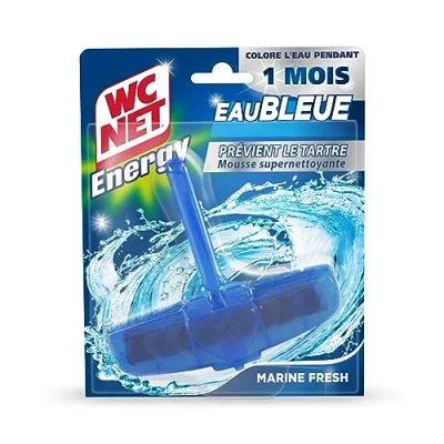 Image de WC Net Energy Bloc Anti tartre 5 Actions Eau Bleu Longue Durée Marine Fresh 40 g