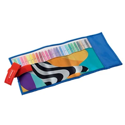 Image de Feutre dessin STABILO Pen 68 Etui Rollerset 25 feutres pointe moyenne Edition limitée &quot;Individual just like you&quot; coloris assortis dont 5 fluo