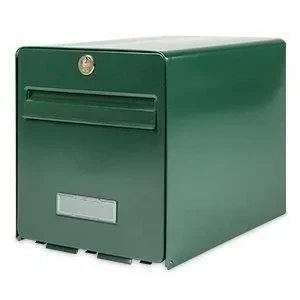 Image de BURG WÄCHTER Boîte aux Lettres Agréée La Poste, 2 Portes, 502 VE FAVOR, Vert, en Acier Galvanisé, Avec Porte à Ouverture Totale et Stop Courrier (Porte bloquée 120)