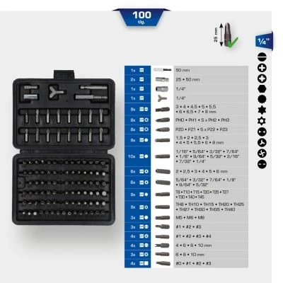 Image de KS TOOLS BT053100 Coffret d&#039;embouts pour tournevis 100