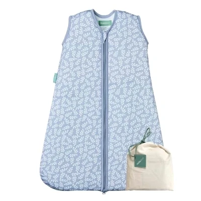 Image de molis&amp;co Gigoteuse pour bébé Tog 2.5 100% Coton (certifiée Oeko TEX) Changement de Couche à accès Zip Facile Turbulette Hiver Bébé, Fille Garçon Blue Garden (0 6 Mois)