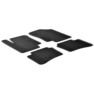 Image de Gledring 0196 Ensemble de tapis sol Caoutchouc avant et arrière 4 noir 750mm 550mm HYUNDAI: i20 I 3/5 portes