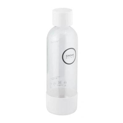 Image de Grohe Blue Fizz 41250L00 Bouteille d&#039;eau avec fermeture à baïonnette Compatible la machine gazéifier Blanc 850 ml