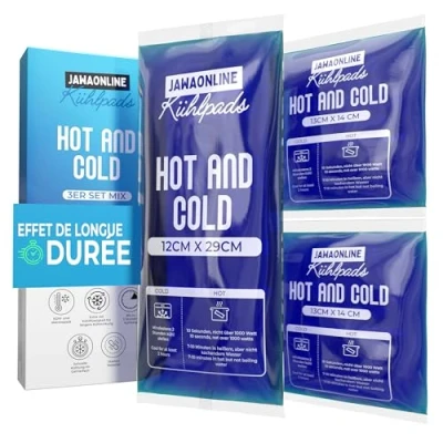 Image de JAWA Cool Pads Gel Mix Compresse de refroidissement réutilisable Pack avec effet immédiat flexible froid chaud Coolpack Coussin polyvalent