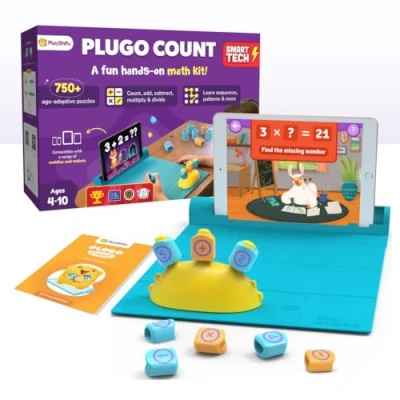 Image de Plugo Count de PlayShifu Jeux Maths avec Histoires pour les 4 10 Ans Jouets STEM des Séquences, Additions, Soustractions, Multiplications(fonctionne iPad,iPhone,Samsung tab,Kindle Fire)