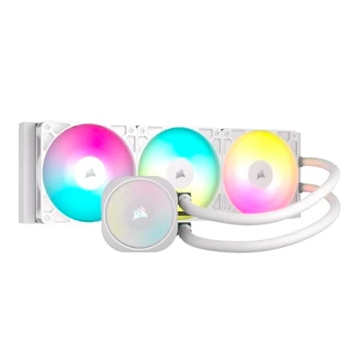 Image de Corsair NAUTILUS 360 RS ARGB Liquid Processeur Refroidisseur d&#039;air Blanc 1 pièce(s) Neuf