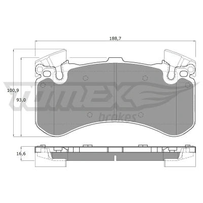 Image de TOMEX brakes TX 19 44 Jeu de plaquettes frein Essieu Avant préparé pour indicateur d&#039;usure avec masses d&#039;équilibrage AUDI: A6 C7