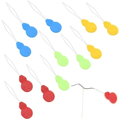 Image de 12 Pcs Enfile Aiguilles, Aiguilles en Plastique pour Couture, DIY Fil, Point de Croix Fil Aiguille à Coudre, Coudre Main &amp; Quilting Craft(Vert)