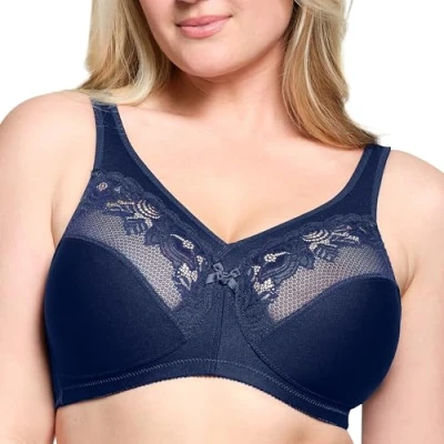 Image de Glamorise Femme Magiclift Minimiseur Sans Armature #1003 Soutien Gorge, Bleu, 105F EU