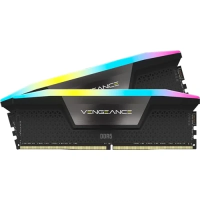 Image de CORSAIR Vengeance RGB DDR5 RAM 48GB (2x24GB) 7200MHz CL36 Intel XMP Mémoire D&#039;ordinateur Compatible iCUE Noir (CMH48GX5M2B7200C36)
