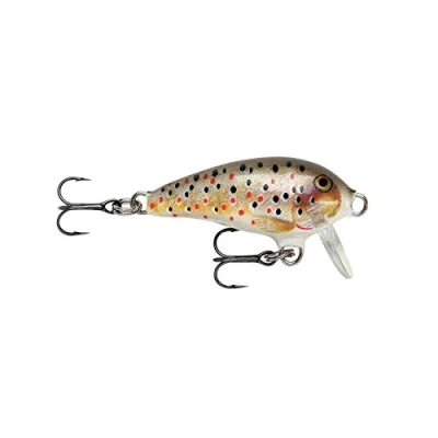 Image de Rapala Leurre de Pêche Mini Fat Rap Matériel Corps Compact en Balsa d&#039;eau Douce Profondeur Nage 0,9 à 1,8m 3cm / 4g Fabriqué Estonie Brown Trout