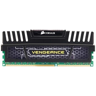 Image de Corsair CMZ8GX3M1A1600C9 Vengeance 8GB (1x8GB) DDR3 1600 Mhz CL9 Mémoire pour ordinateur de bureau performante avec profil XMP. Noir