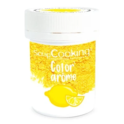 Image de ScrapCooking Color’ Arôme Jaune Citron 10 g Colorant Alimentaire en Poudre Saveur Ingrédient Pâtisserie pour Gâteaux, Macarons, Entremets, Yaourts, Fabriqué France 4057