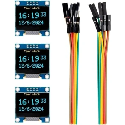 Image de ELEGOO 3 pièces module d&#039;affichage OLED 0.96 pouces mini écran compact auto éclairant pour les projets Arduino