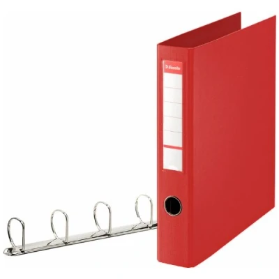 Image de Esselte 82403 Classeur à 4 anneaux en Polypropylène A4 55 mm Rouge