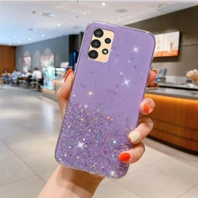 Image de Compatible avec Samsung Galaxy A33 5G Etui Ciel Etoilé Transparente Pailletée Coque TPU Anti Chocs Case Cover