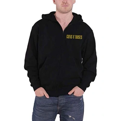 Image de Guns N&#039; Roses Sweat Shirt À Capuche Classic Band Logo Nouveau Officiel Homme Noir Size S