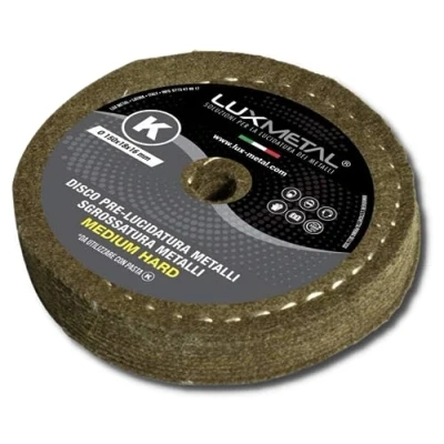Image de Lux Metal Disque de Polissage Excellente sur tous les Métaux (Medium Hard 150 mm) Idéal pour Aluminium, Acier Inoxydable, Laiton, Cuivre, Bronze, Fer, Chromages À utiliser avec une Pâte Abrasive