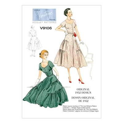 Image de Vogue Patterns 9106 Robe et ceinture pour Femme Taille A5 (34 36 38 40 42)