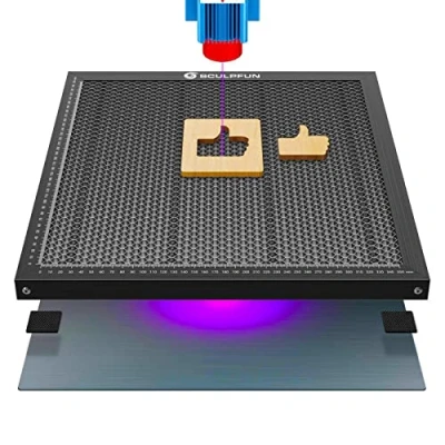 Image de SCULPFUN Table de travail laser à fossettes, avec coussin protection pour machine S9 S10 S6 A10 X7 A5 Pro, taille du produit 400x400mm