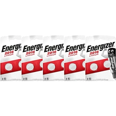 Image de Energizer CR2016 Lot de 5 Piles au Lithium 3 V (Total 10 Piles)
