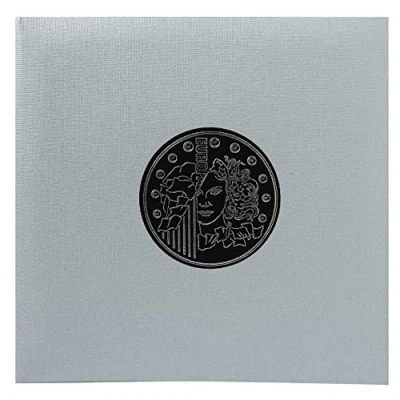 Image de Exacompta Réf. 96000E 1 classeur pour collection de pièces monnaie + 5 feuilles 43 cases (soit 215 compartiments) recharge réf.96006E Format : 24,5x25cm Couverture toile gris métallisé