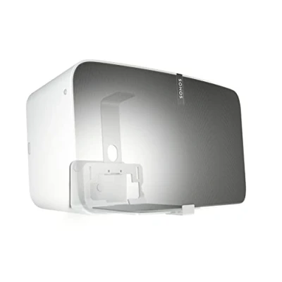 Image de Vogel&#039;s Sound 3205 Support Mural Universel pour Enceintes, Orientable Jusqu&#039;à 70º, Inclinaison 10º, Poids Max. 6,5 Kg, Convient Ã‰Galement Sonos Five, Denon HEOS 5 &amp; 7, Blanc (1x)