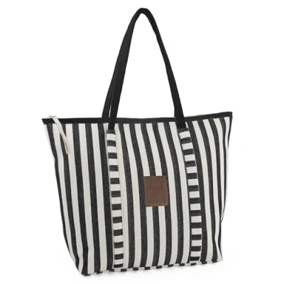 Image de Lois Sac de Plage Femme: Sacs XXL, en Toile, Cabas, Tissu, pour un été inoubliable. Ne partez pas sans votre Femme, Noir