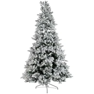 Image de Sapin de Noël DKD Home Decor Enneigé 210 cm Polyéthylène Multicolore