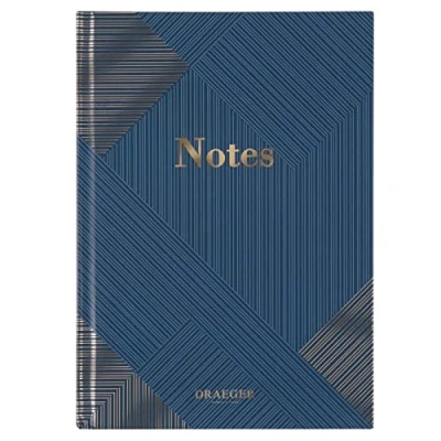 Image de DRAEGER Paris Carnet de Notes A5 Bleu Nuit Couverture Rigide détails dorés 15 x 21 cm 192 Pages lignées Papier certifié FSC® to do List, projets, pensées Idéal Bureau, Maison, école
