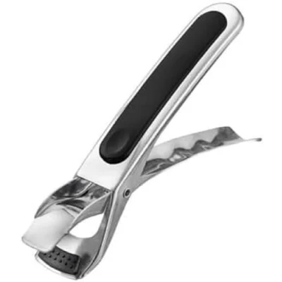 Image de Westmark Pince à four avec poignée caoutchoutée Longueur : 17,5 cm Acier et silicone Argenté/noir 10792270